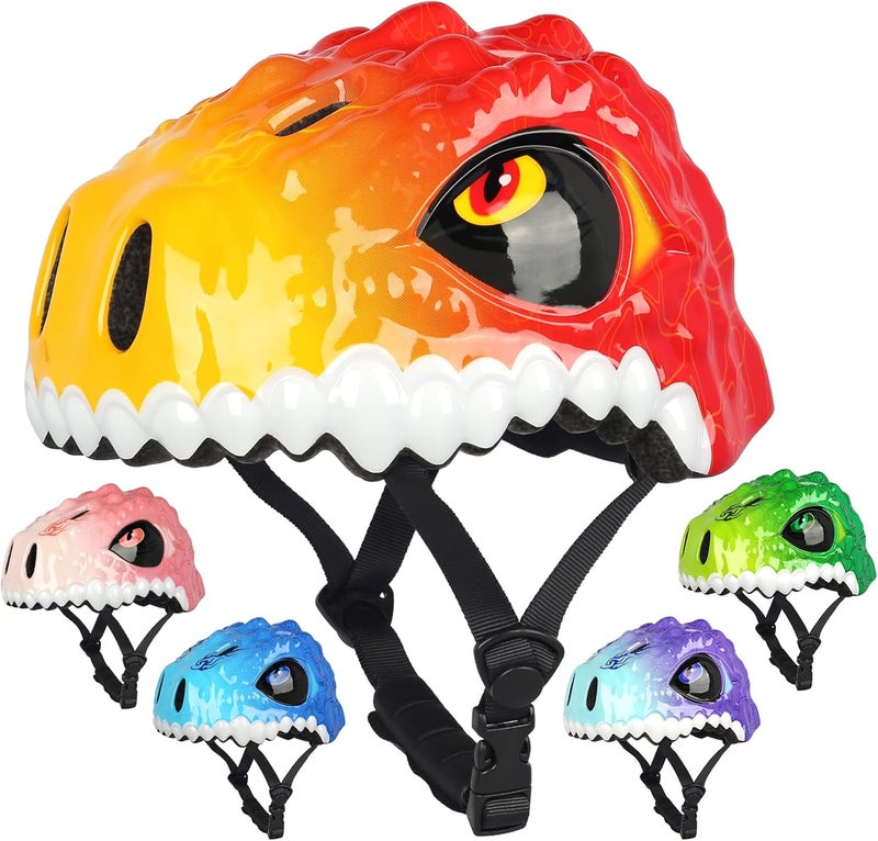 Bavilk Toddler Kids Bike Helmet,3D Dinosaur Helmets for Boys Girls Infant/Baby to Children 1/2/3/4/5/6/7/8 Years Old Lightweight Adjustable Multi-Sports Bicycle Scooter Skateboard Skating Cycling - Image 1